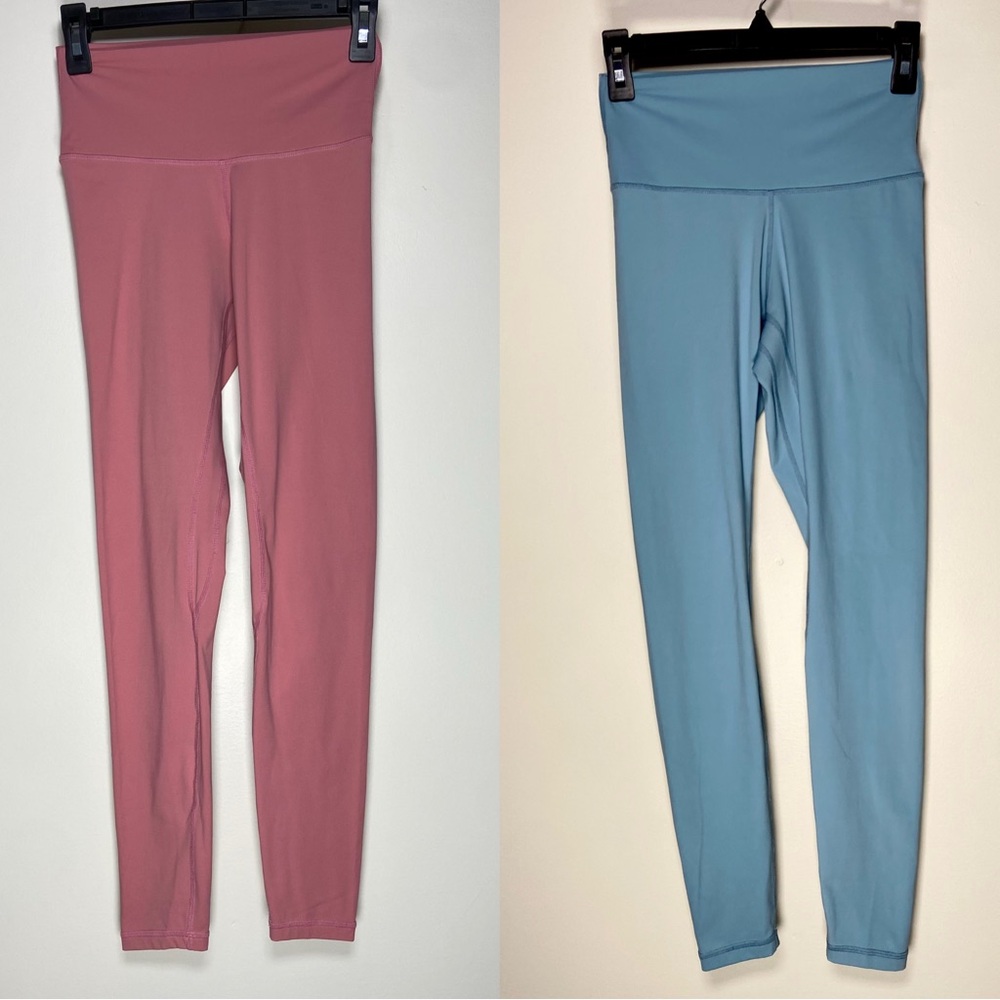 NWOT Colorful Koala Blue Pink High Rise Legging Set Bundle Pilates Yoga Tennis S